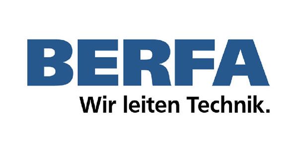 Logo BERFA AG mit Slogan Wir leiten Technik.
