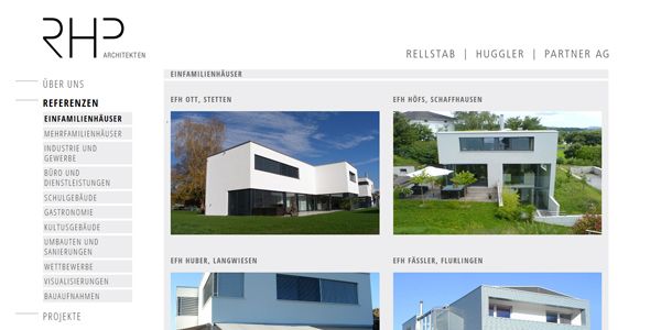 Webseite RELLSTAB HUGGLER PARTNER AG ARCHITEKTEN