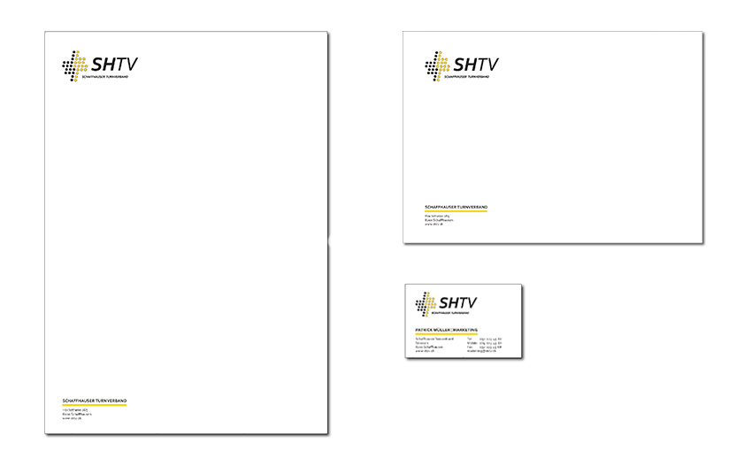 Visitenkarte und Briefpapier und Couverts SHTV Schaffhauser Turnverband