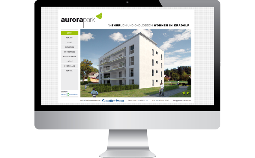Webseite aurorapark Kradolf- Nathürlich und ökologisch