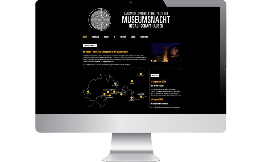 Webseite Museumsnacht Hegau-Schaffhausen