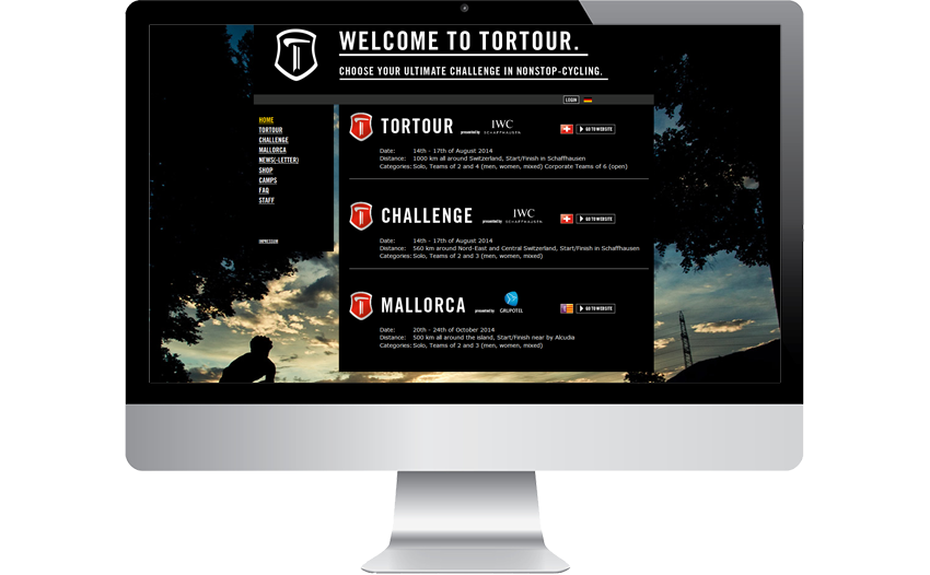 Webseite Tortour